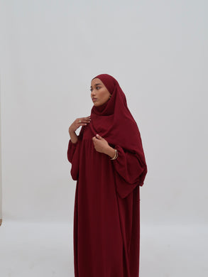 Lana Abaya Dress | Maroon