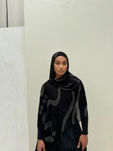 Load image into Gallery viewer, Signature Printed Modal Hijab | NIYYAH [ نية ] calligraphy |Onyx