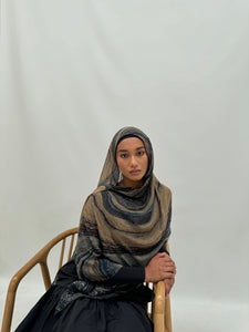 Printed Modal Hijab | Marble Mosaic