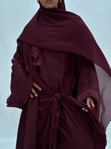 Terre Silken Abaya | Rouge Royale