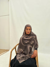 Load image into Gallery viewer, Signature Printed Modal Hijab | NIYYAH [ نية ] calligraphy | Taupe