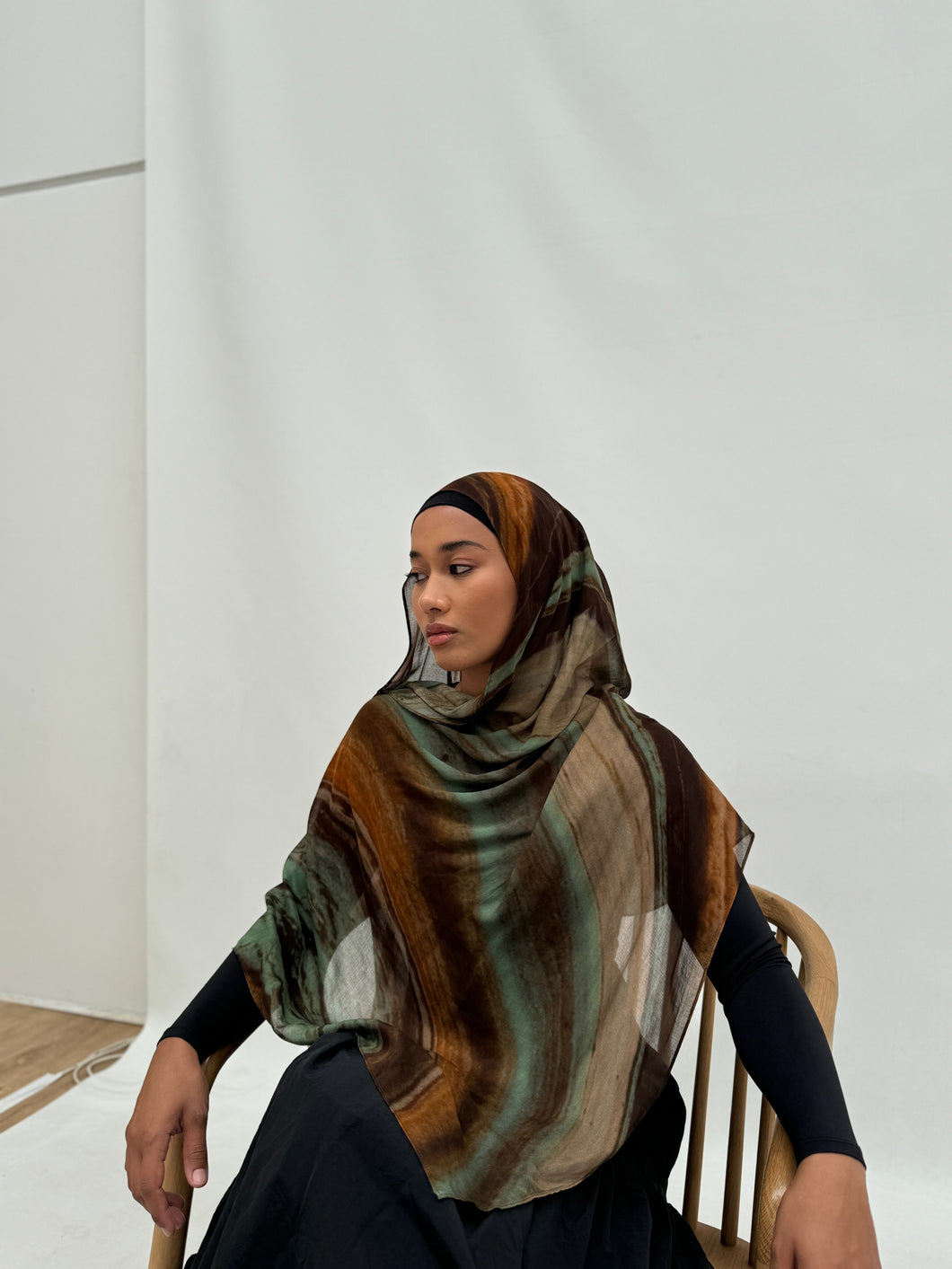 Printed Modal Hijab | Celestial Layers