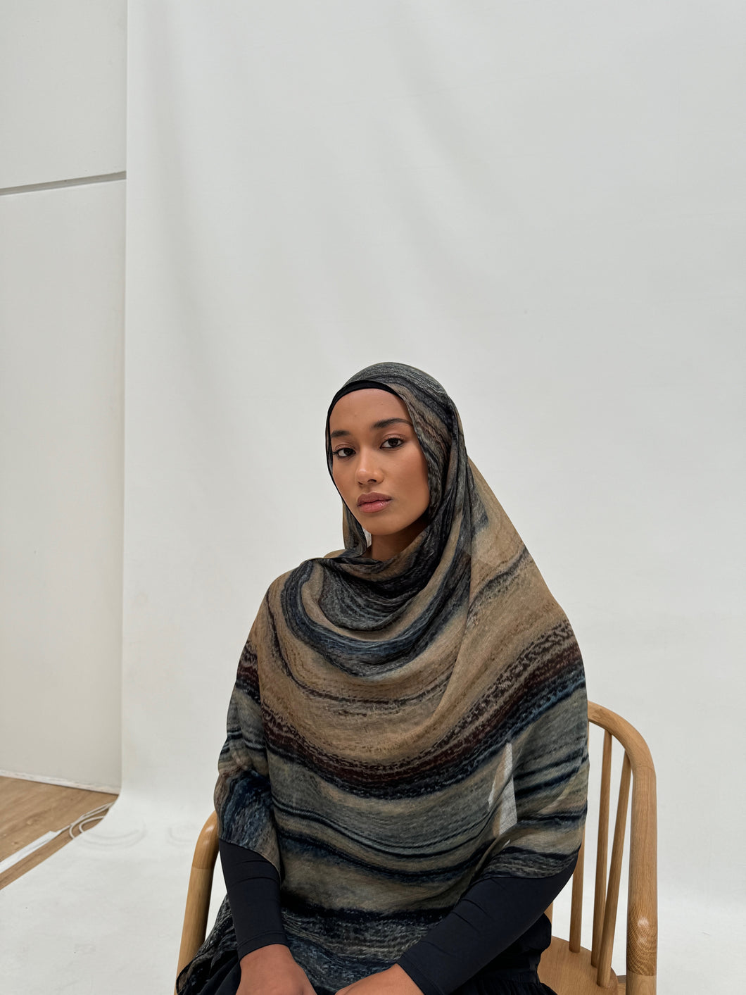 Printed Modal Hijab | Marble Mosaic