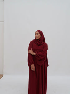 Lana Abaya Dress | Maroon