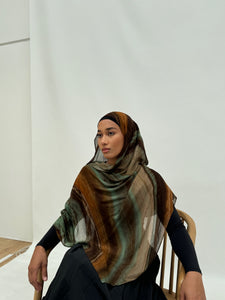 Printed Modal Hijab | Celestial Layers