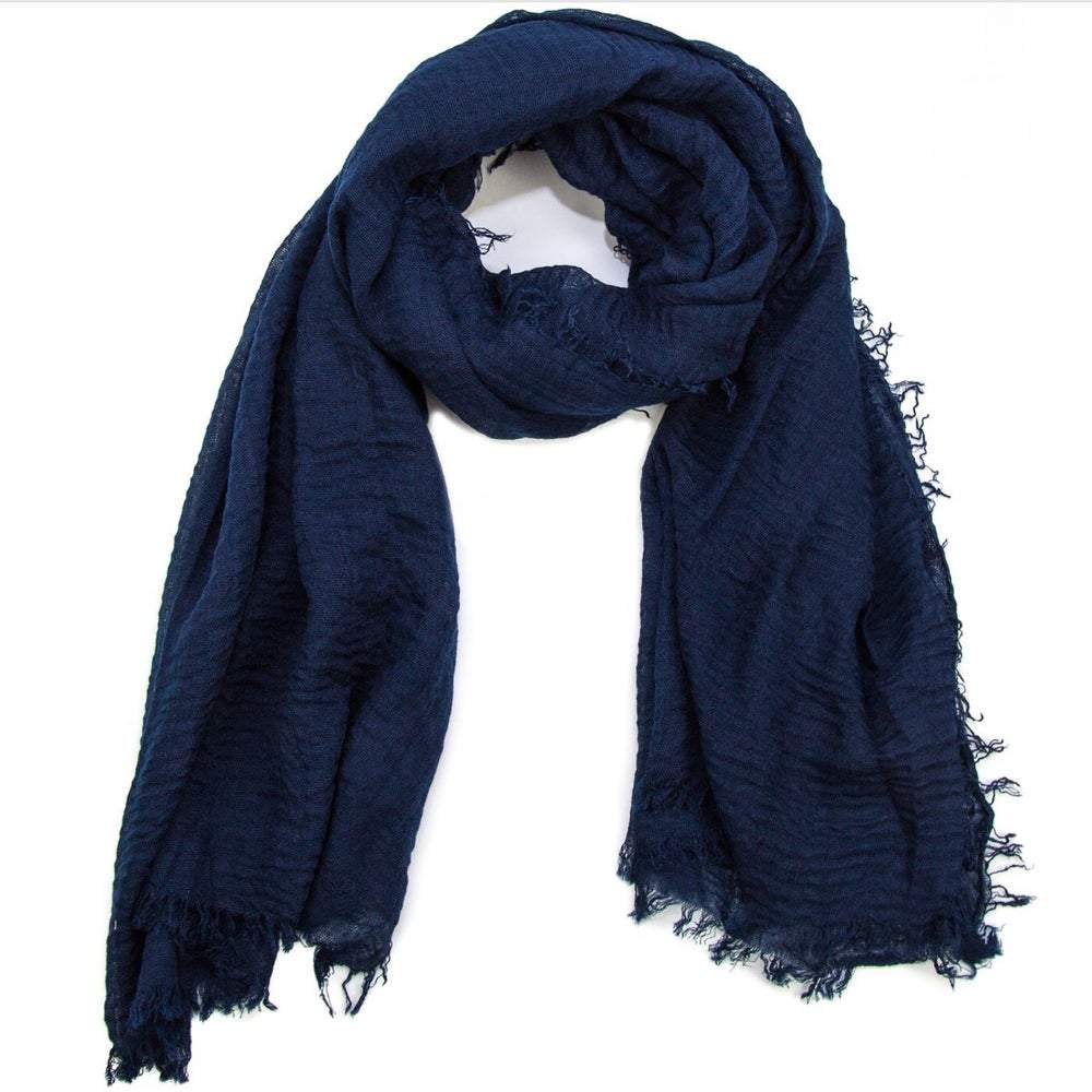 Cotton Crinkle Hijabs // NAVY