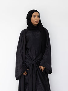 Terre Silken Abaya | Obsidian