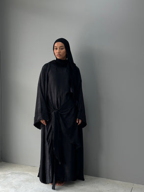 Terre Silken Abaya | Obsidian