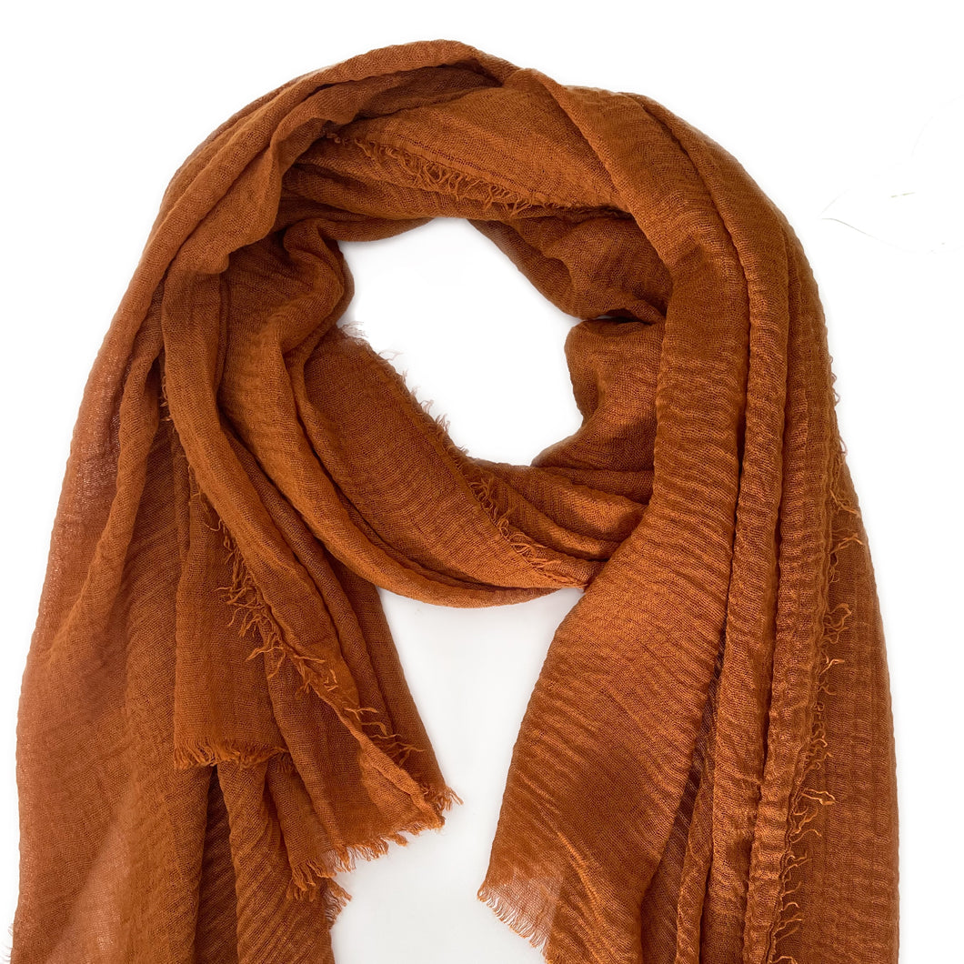 Cotton Crinkle Hijabs // TERRACOTTA