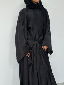 Terre Silken Abaya | Obsidian